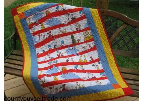 Dr Suess baby quilt